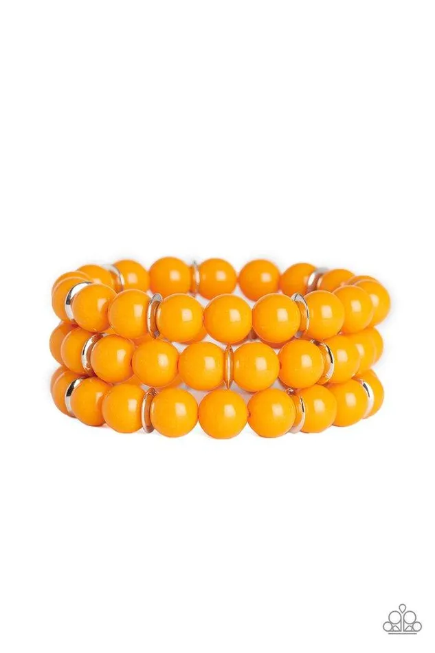 Paparazzi Bracelet Chroma Collision Orange Paparazzi Jewelry Bracelets