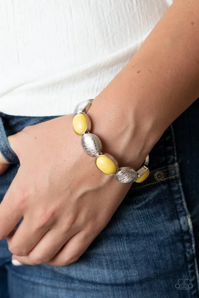 Paparazzi Bracelet Decadently Dewy Yellow Paparazzi Jewelry Bracelets