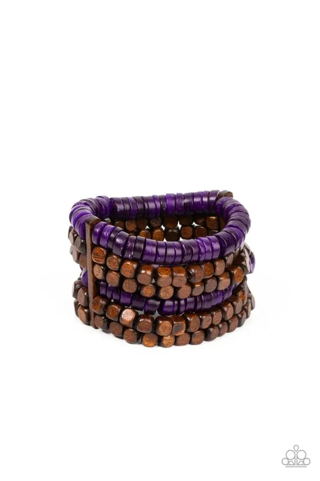 Paparazzi Bracelet Fiji Fiesta Purple Paparazzi Jewelry Bracelets