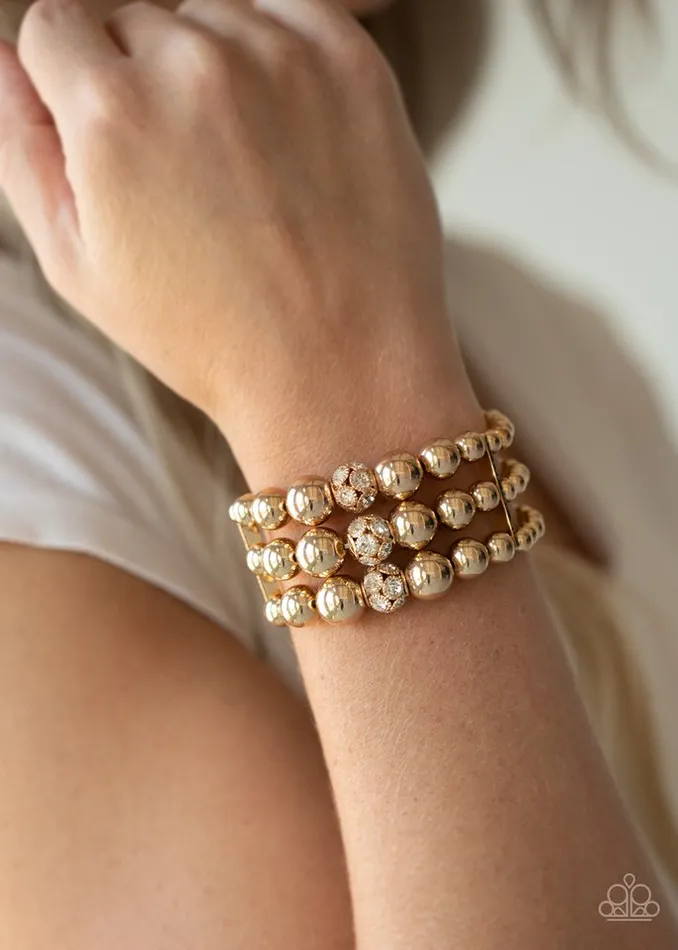 Paparazzi Bracelet Icing On The Top Gold Paparazzi Jewelry Bracelets