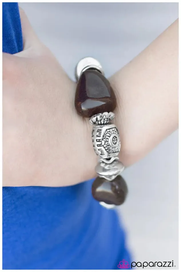 Paparazzi Bracelet In Other Words Brown Paparazzi Jewelry Bracelets