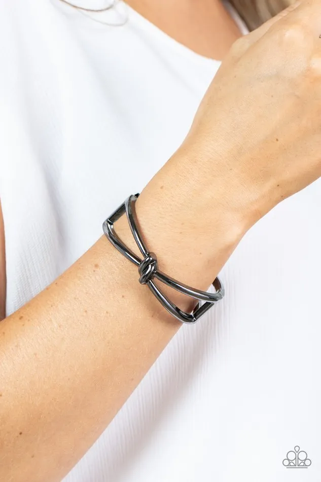 Paparazzi Bracelet KNOT My First Rodeo Black Paparazzi Jewelry Bracelets