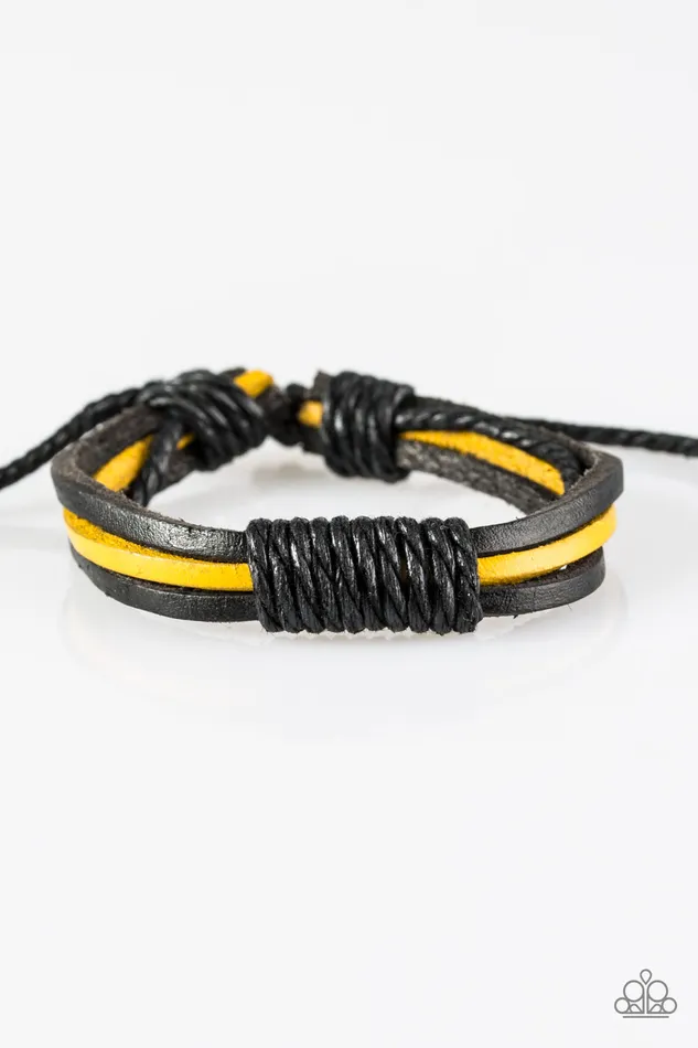 Paparazzi Bracelet Trail Leader Yellow Paparazzi Jewelry Bracelets