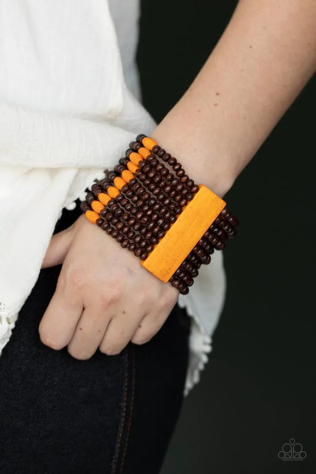 Paparazzi Bracelet Tropical Trendsetter Orange Paparazzi Jewelry Bracelets
