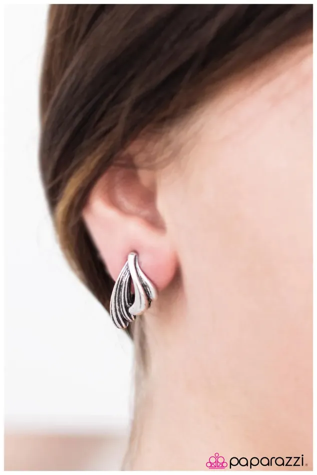Paparazzi Earring Bright and Breezy Silver Paparazzi Jewelry Earrings