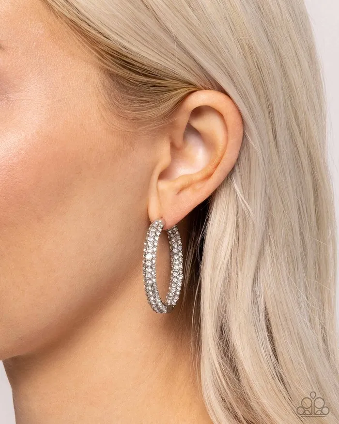 Paparazzi Earring Calming Class White Paparazzi Jewelry Earrings