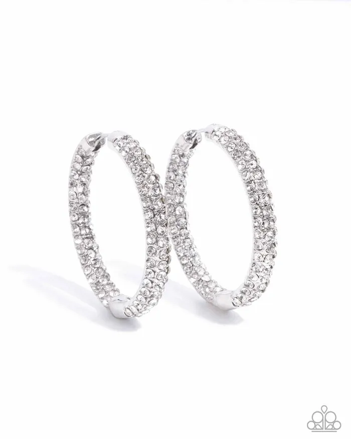 Paparazzi Earring Calming Class White Paparazzi Jewelry Earrings
