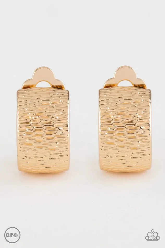 Paparazzi Earring Cirque Du Couture Gold Paparazzi Jewelry Earrings