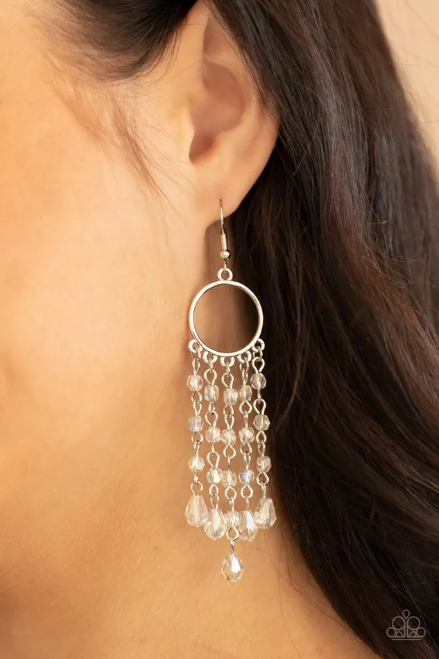 Paparazzi Earring Dazzling Delicious White Paparazzi Jewelry Earrings