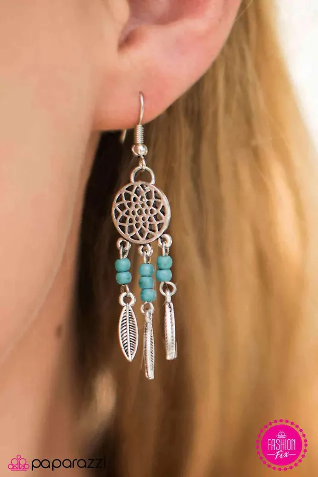 Paparazzi Earring Desert Vibes Blue Paparazzi Jewelry Earrings