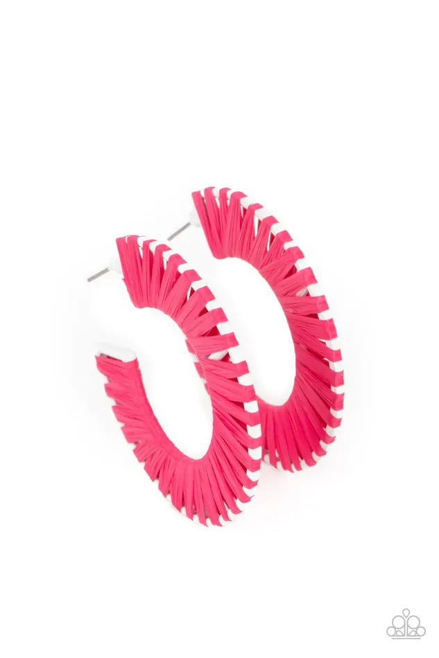 Paparazzi Earring Everybody Conga Pink Paparazzi Jewelry Earrings