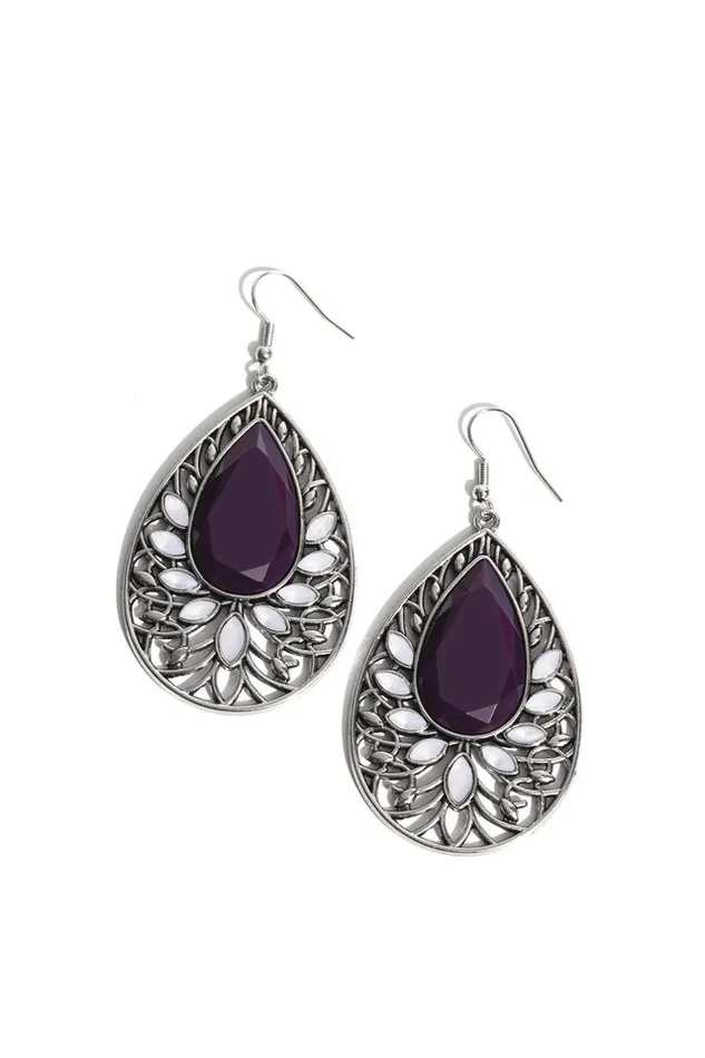 Paparazzi Earring Floral Fairytale Purple Paparazzi Jewelry Earrings Paparazzi Earring Floral Fairytale Purple Paparazzi Jewelry Earrings
