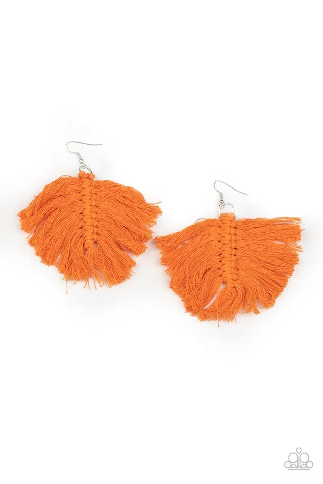 Paparazzi Earring Macrame Mamba Orange Paparazzi Jewelry Earrings Paparazzi Earring Macrame Mamba Orange Paparazzi Jewelry Earrings