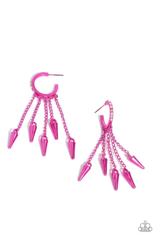 Paparazzi Earring Piquant Punk Pink Paparazzi Jewelry Earrings Paparazzi Earring Piquant Punk Pink Paparazzi Jewelry Earrings