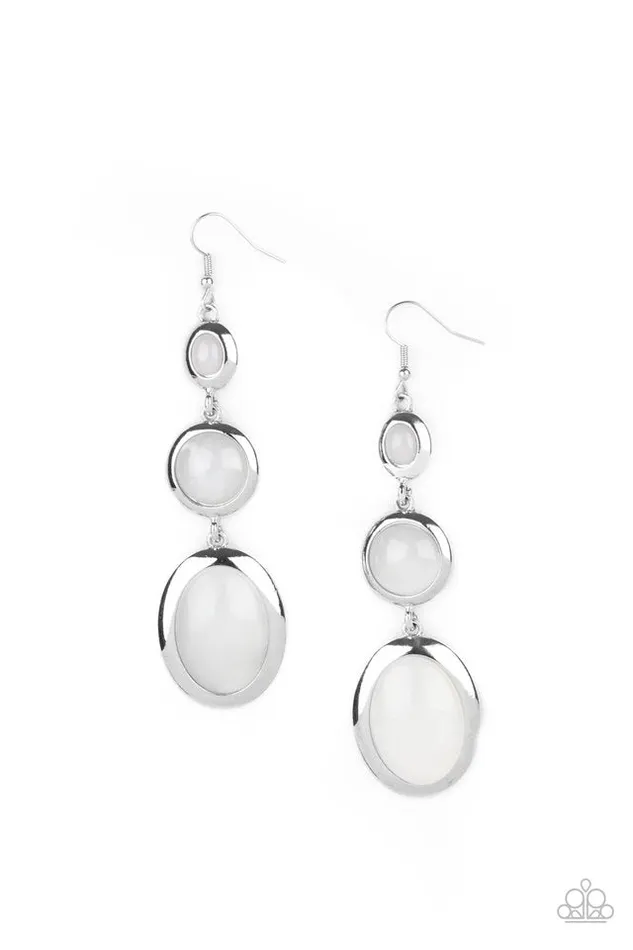 Paparazzi Earring Retro Reality White Paparazzi Jewelry Earrings Paparazzi Earring Retro Reality White Paparazzi Jewelry Earrings