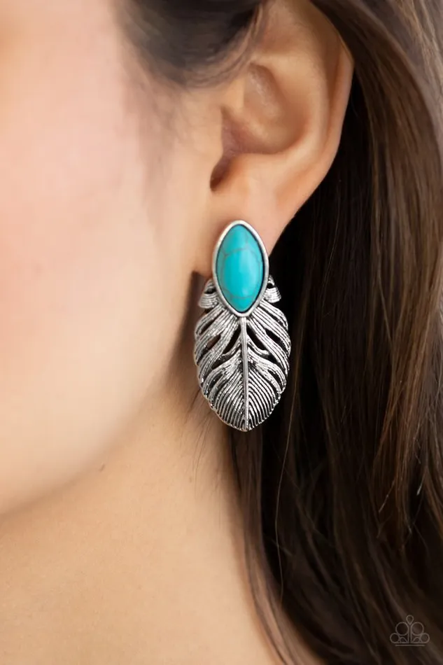 Paparazzi Earring Rural Roadrunner Blue Paparazzi Jewelry Earrings