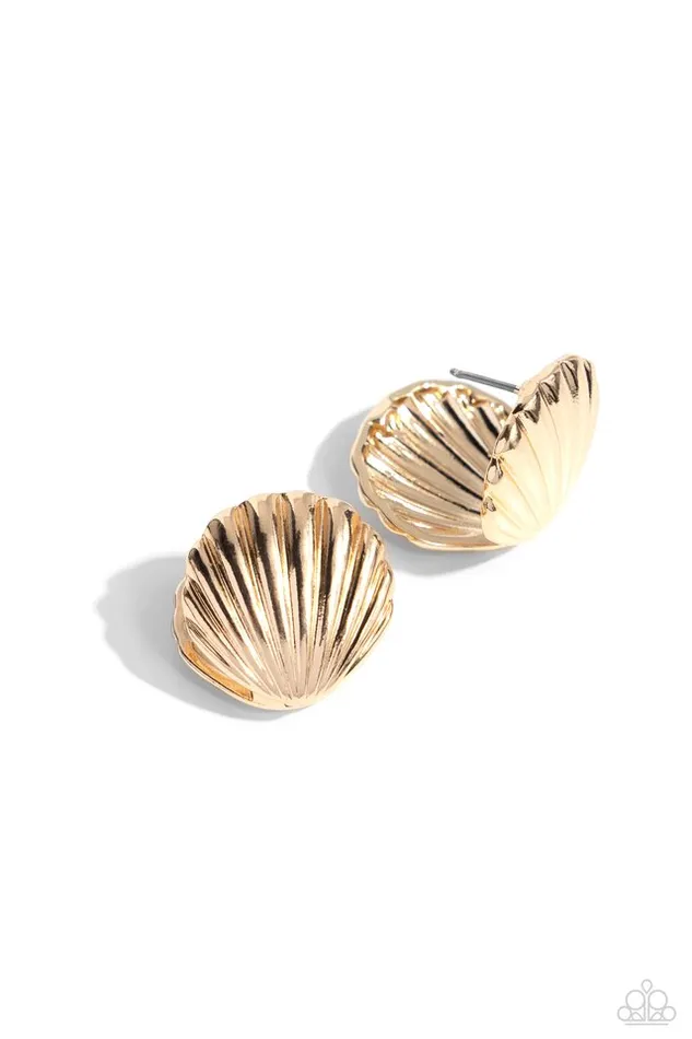 Paparazzi Earring Seashell Surprise Gold Paparazzi Jewelry Earrings Paparazzi Earring Seashell Surprise Gold Paparazzi Jewelry Earrings