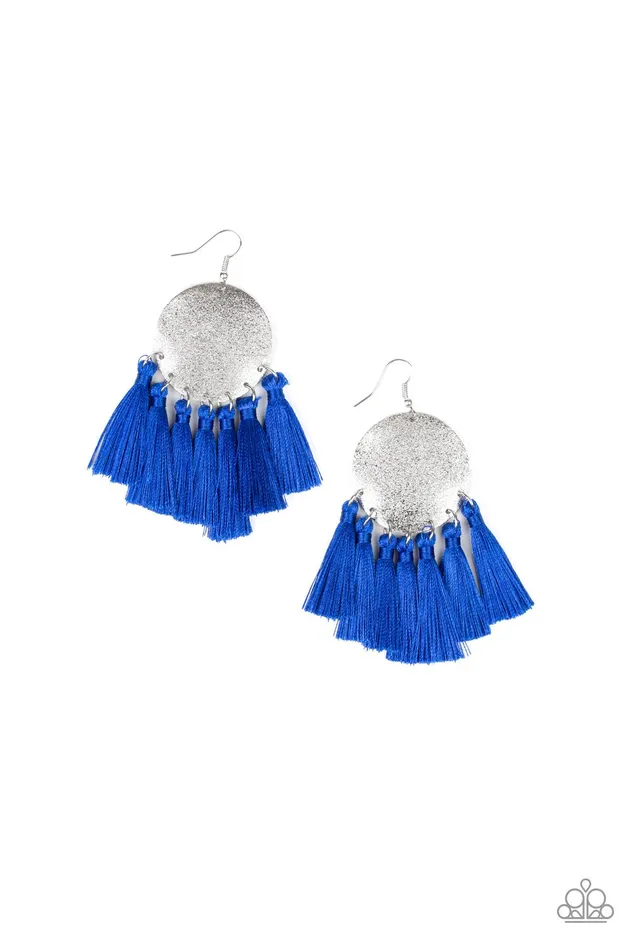 Paparazzi Earring Tassel Tribute Blue Paparazzi Jewelry Earrings Paparazzi Earring Tassel Tribute Blue Paparazzi Jewelry Earrings