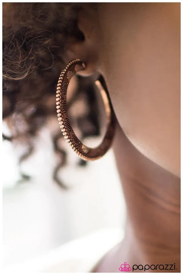 Paparazzi Earring The Rio Grande Copper Paparazzi Jewelry Earrings