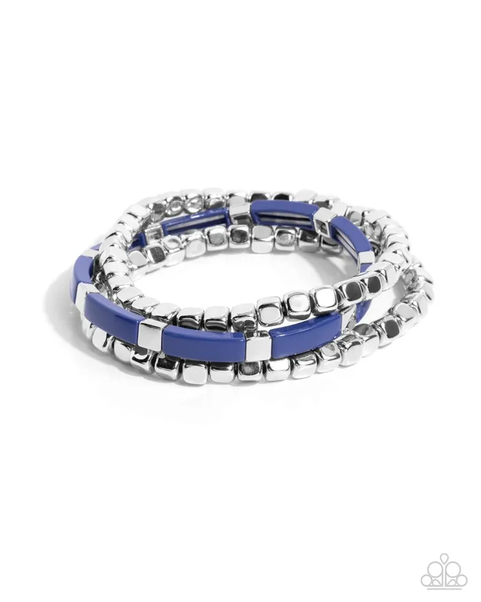Paparazzi Jewelry Bracelets Paparazzi Bracelet Colorful Cadenza Blue Paparazzi Jewelry Bracelets Paparazzi Bracelet Colorful Cadenza Blue