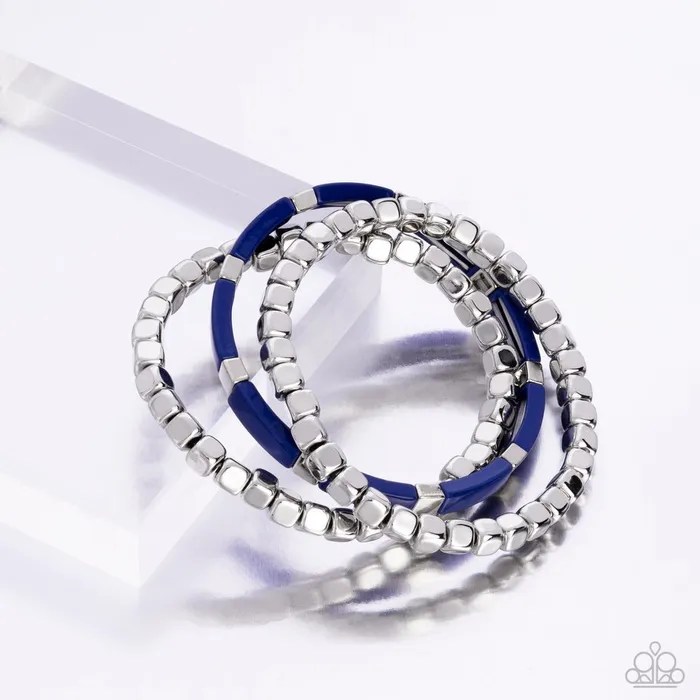 Paparazzi Jewelry Bracelets Paparazzi Bracelet Colorful Cadenza Blue Paparazzi Jewelry Bracelets Paparazzi Bracelet Colorful Cadenza Blue