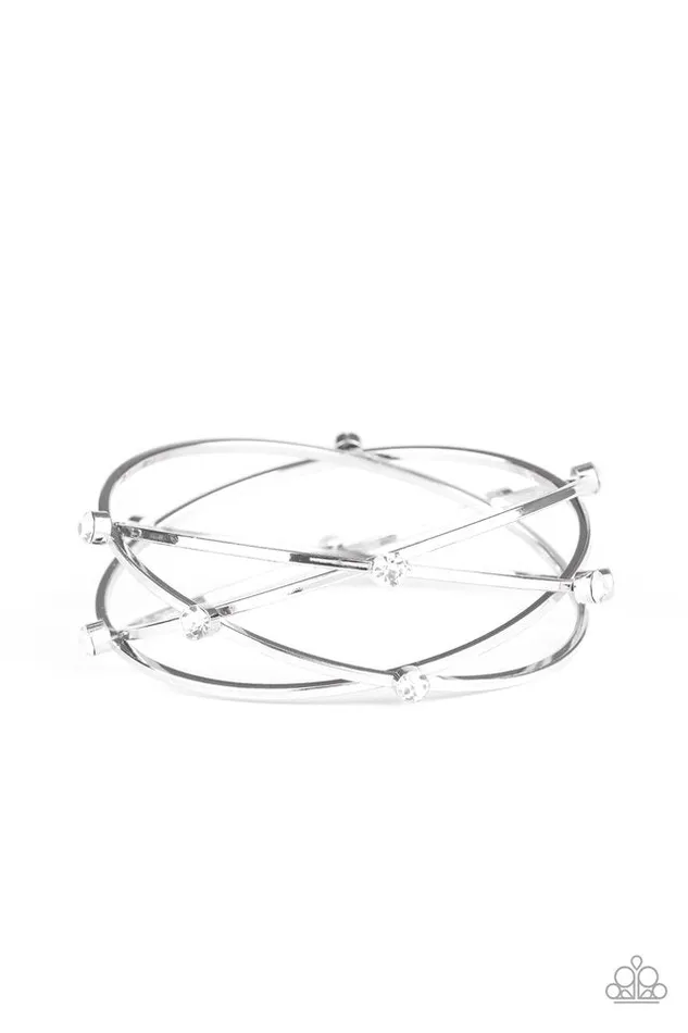 Paparazzi Jewelry Bracelets Paparazzi Bracelet Cosmic Sparkle White Paparazzi Jewelry Bracelets Paparazzi Bracelet Cosmic Sparkle White