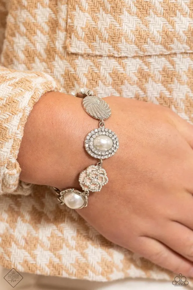 Paparazzi Jewelry Bracelets Paparazzi Bracelet Cultivated Charm White