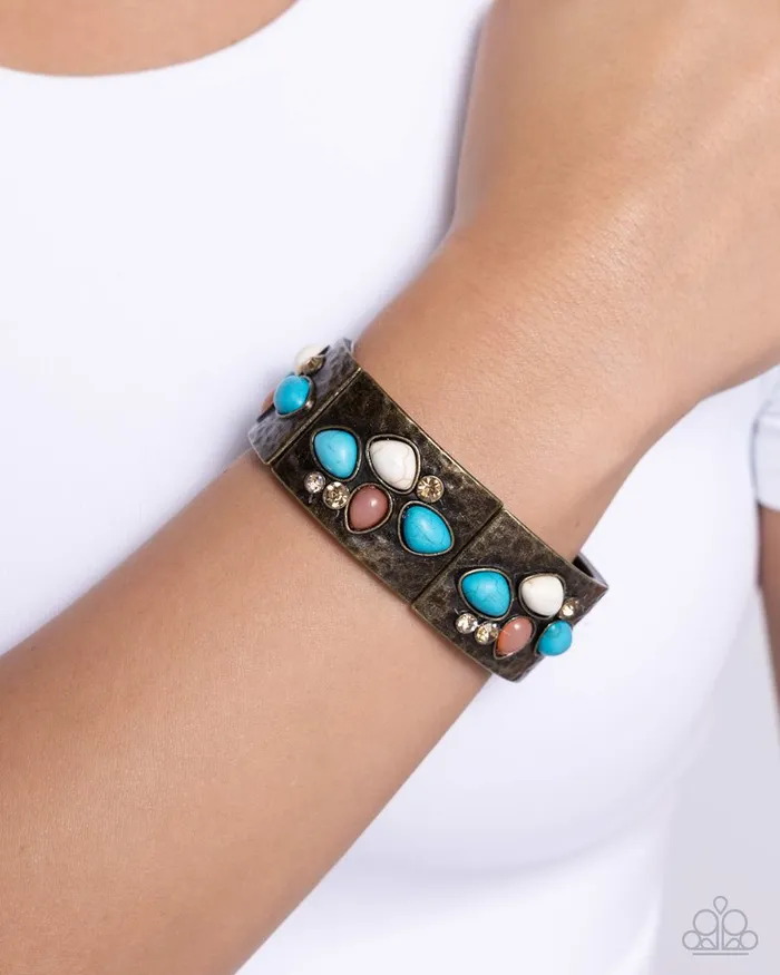 Paparazzi Jewelry Bracelets Paparazzi Bracelet Folksy Fame Brass