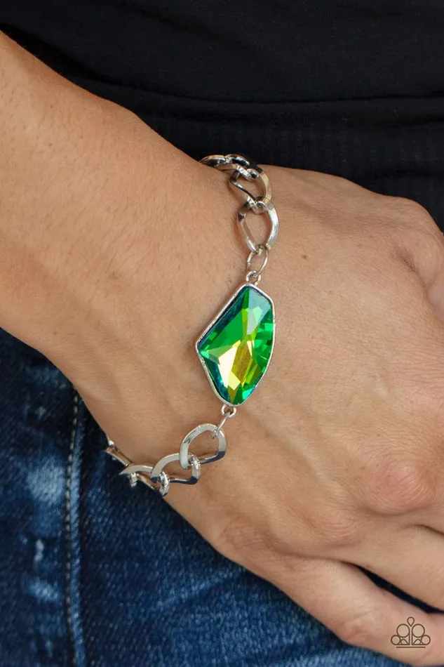 Paparazzi Jewelry Bracelets Paparazzi Bracelet Galactic Grunge Green