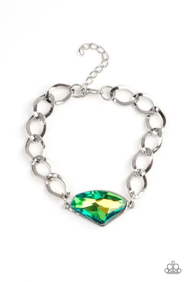 Paparazzi Jewelry Bracelets Paparazzi Bracelet Galactic Grunge Green Paparazzi Jewelry Bracelets Paparazzi Bracelet Galactic Grunge Green