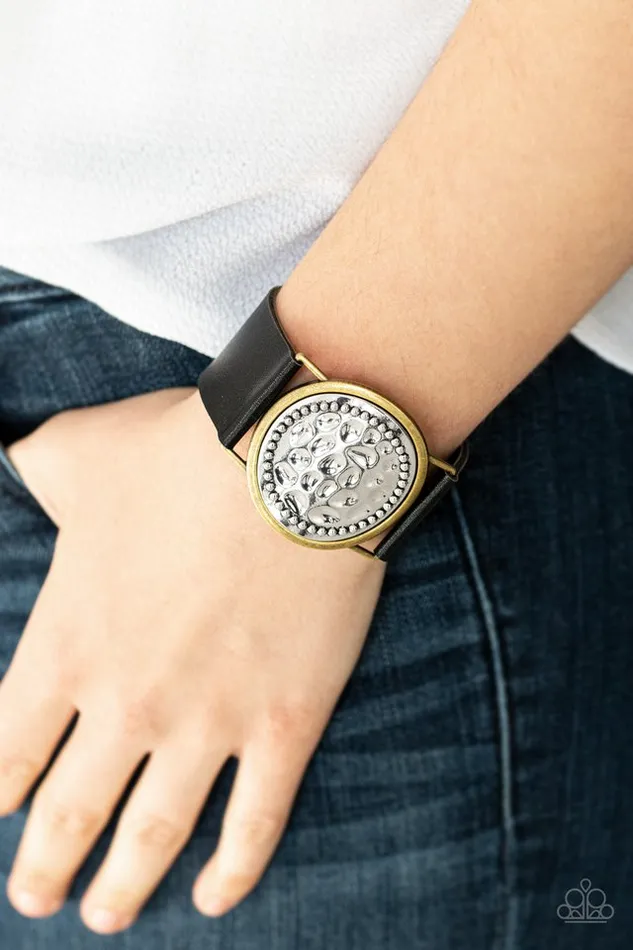 Paparazzi Jewelry Bracelets Paparazzi Bracelet Hold On To Your Buckle Black