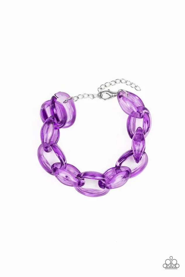 Paparazzi Jewelry Bracelets Paparazzi Bracelet Ice Ice Baby Purple