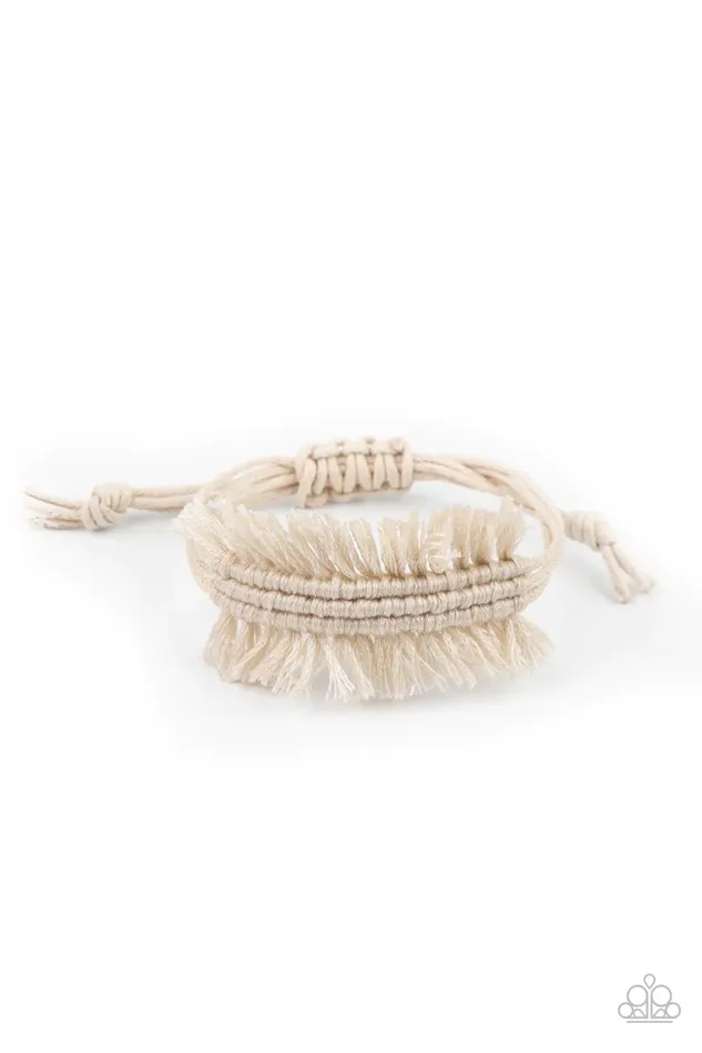 Paparazzi Jewelry Bracelets Paparazzi Bracelet Make Yourself at HOMESPUN White