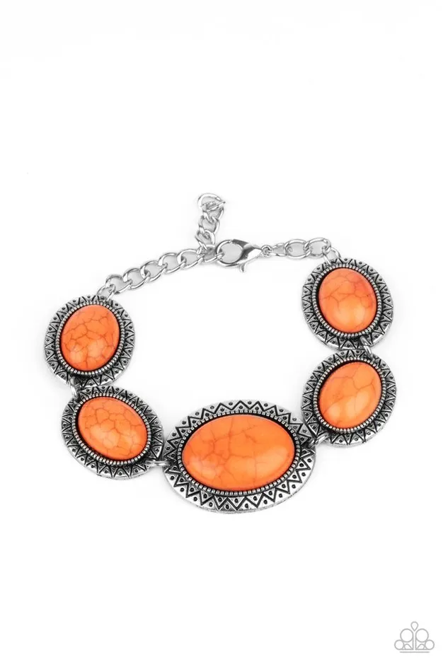 Paparazzi Jewelry Bracelets Paparazzi Bracelet MESA Time Zone Orange Paparazzi Jewelry Bracelets Paparazzi Bracelet MESA Time Zone Orange