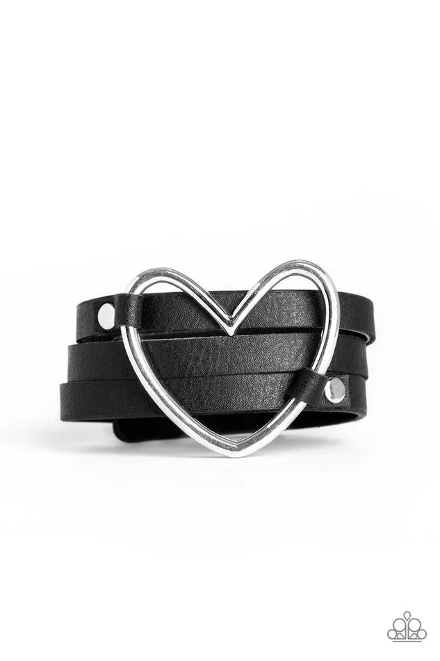 Paparazzi Jewelry Bracelets Paparazzi Bracelet One Love One Heart Black