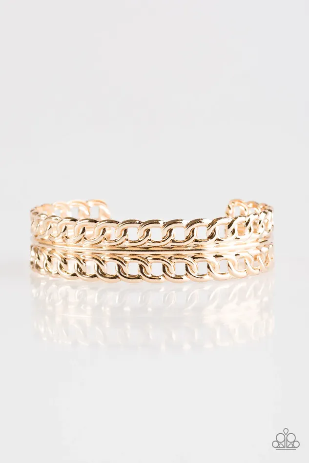Paparazzi Jewelry Bracelets Paparazzi Bracelet Progressive Movement Gold