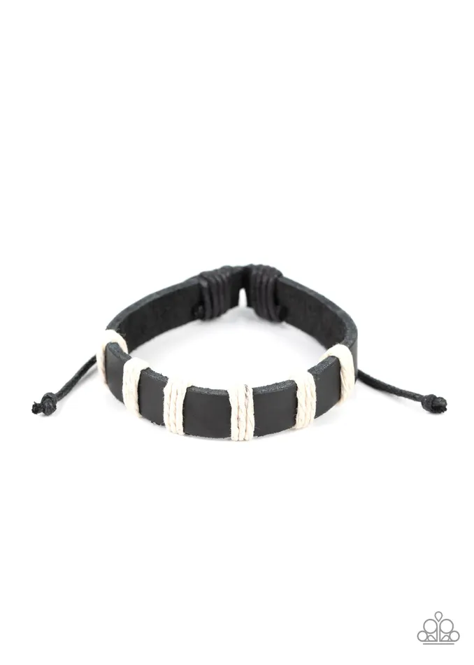 Paparazzi Jewelry Bracelets Paparazzi Bracelet Put Up A Brave FRONTIER Black