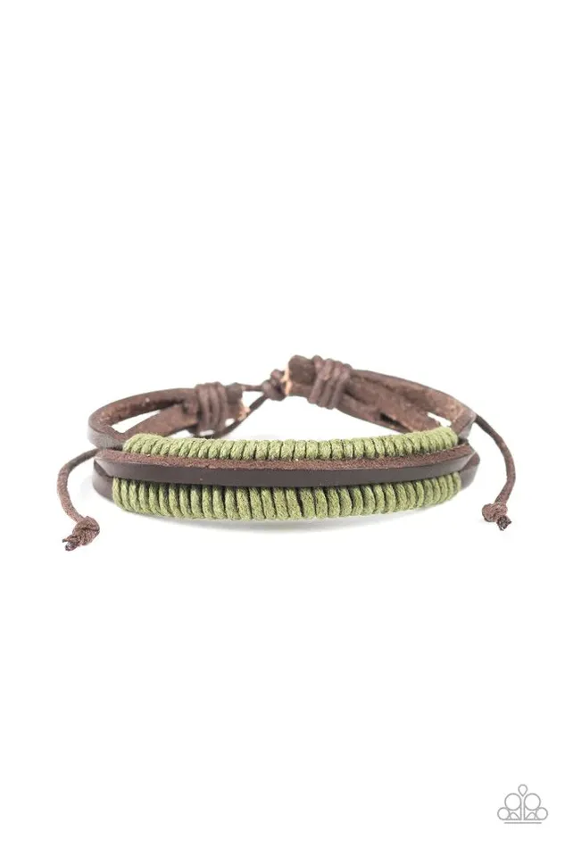 Paparazzi Jewelry Bracelets Paparazzi Bracelet Rugged Roper Green