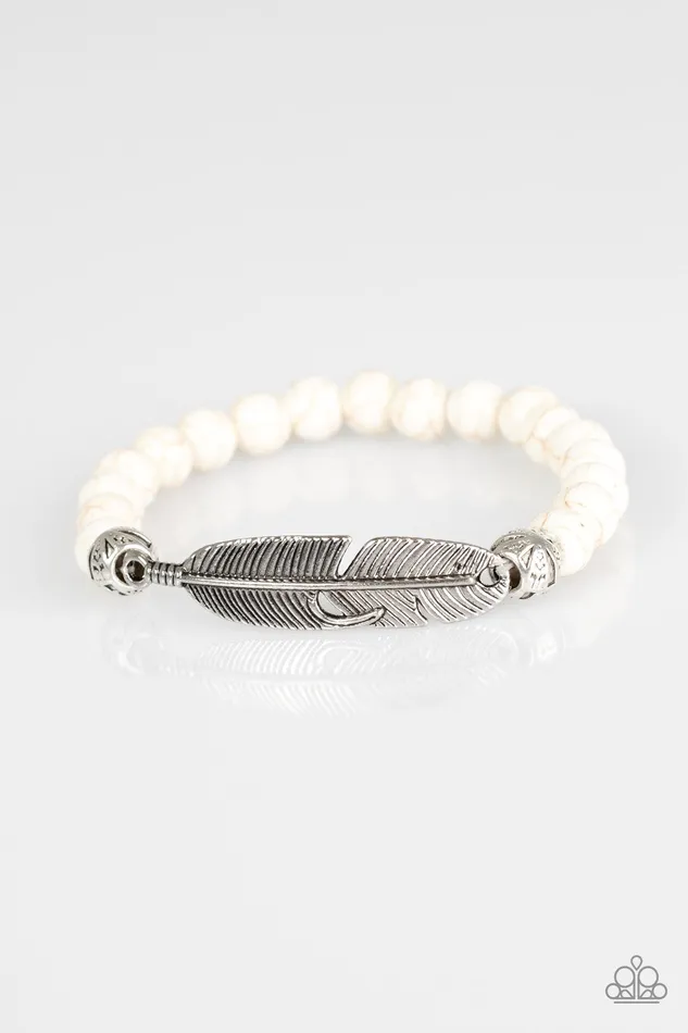 Paparazzi Jewelry Bracelets Paparazzi Bracelet Take Wing White