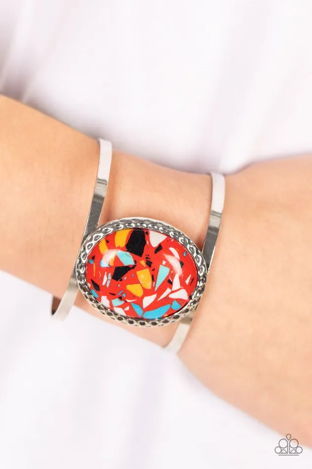 Paparazzi Jewelry Bracelets Paparazzi Bracelet Tantalizingly Terrazzo Red