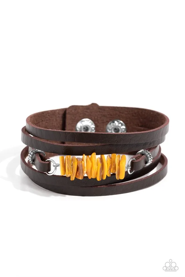 Paparazzi Jewelry Bracelets Paparazzi Bracelet Tropical Trek Yellow Paparazzi Jewelry Bracelets Paparazzi Bracelet Tropical Trek Yellow
