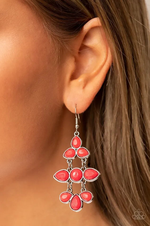 Paparazzi Jewelry Earrings Paparazzi Earring Bay Breezin Red