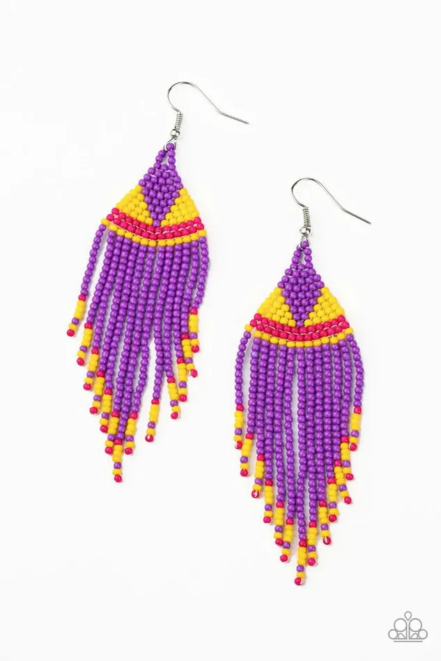 Paparazzi Jewelry Earrings Paparazzi Earring BEADazzle Me Purple