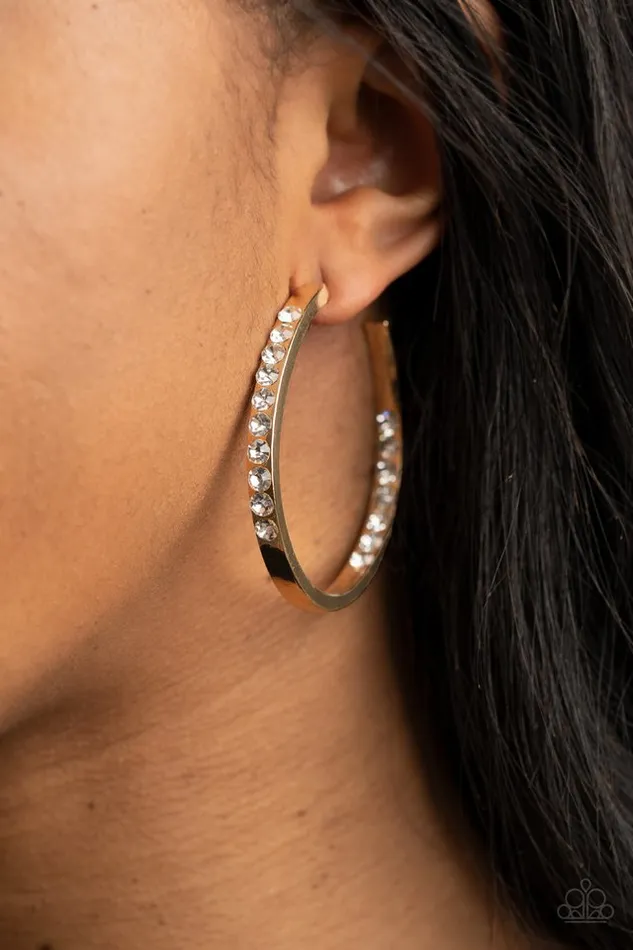 Paparazzi Jewelry Earrings Paparazzi Earring Borderline Brilliance Gold