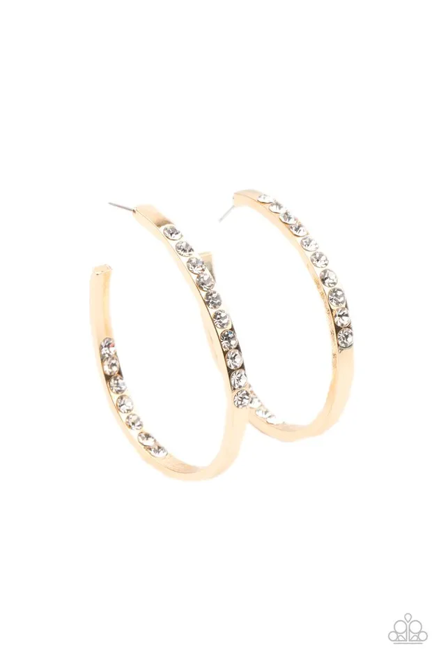Paparazzi Jewelry Earrings Paparazzi Earring Borderline Brilliance Gold Paparazzi Jewelry Earrings Paparazzi Earring Borderline Brilliance Gold