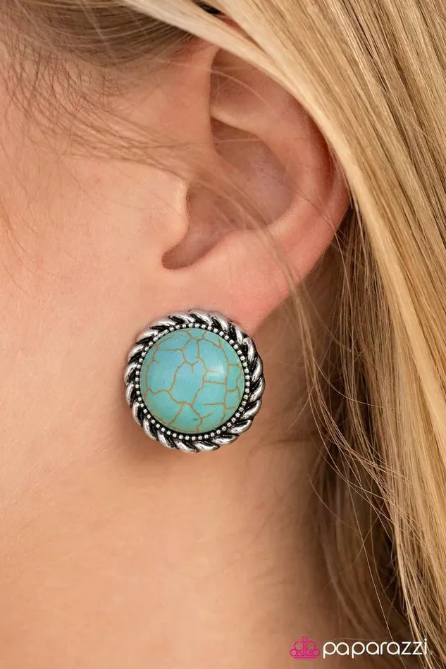 Paparazzi Jewelry Earrings Paparazzi Earring Born In A Barn Blue