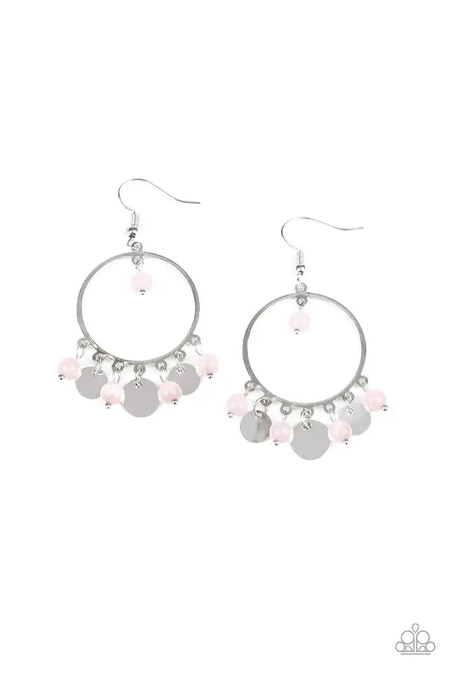Paparazzi Jewelry Earrings Paparazzi Earring Bubbly Buoyancy Pink