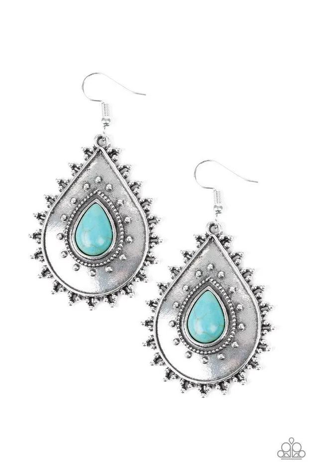 Paparazzi Jewelry Earrings Paparazzi Earring Desert Drama Blue
