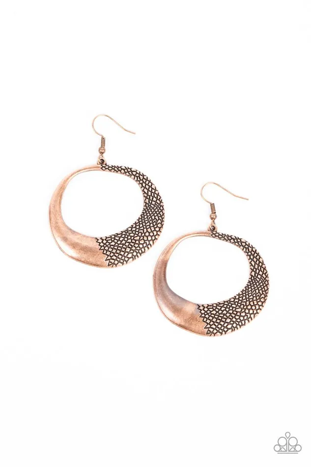 Paparazzi Jewelry Earrings Paparazzi Earring Downtown Jungle Copper Paparazzi Jewelry Earrings Paparazzi Earring Downtown Jungle Copper