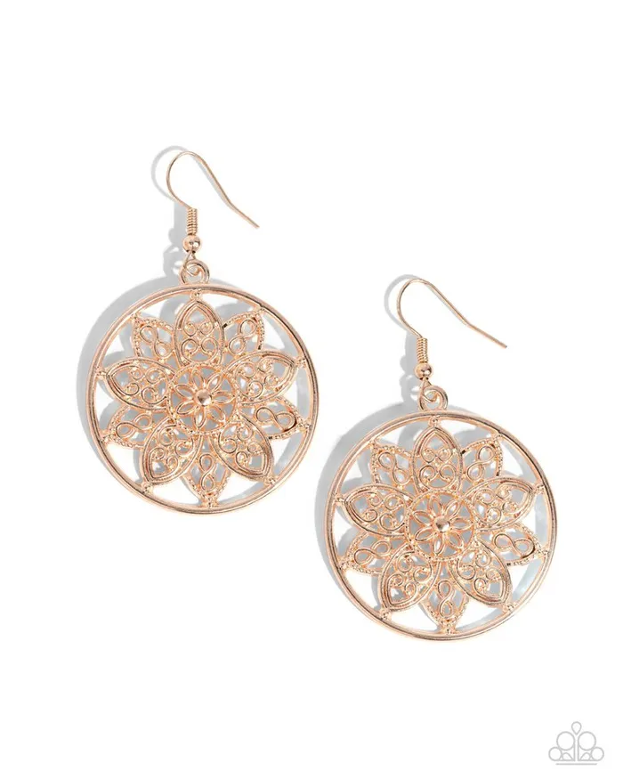 Paparazzi Jewelry Earrings Paparazzi Earring Garden Allure Rose Gold Paparazzi Jewelry Earrings Paparazzi Earring Garden Allure Rose Gold
